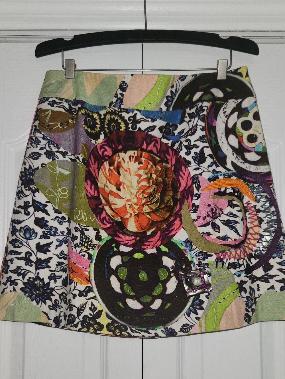 Desigual By Christian Lacroix Multicolor Floral Print Mini Skirt